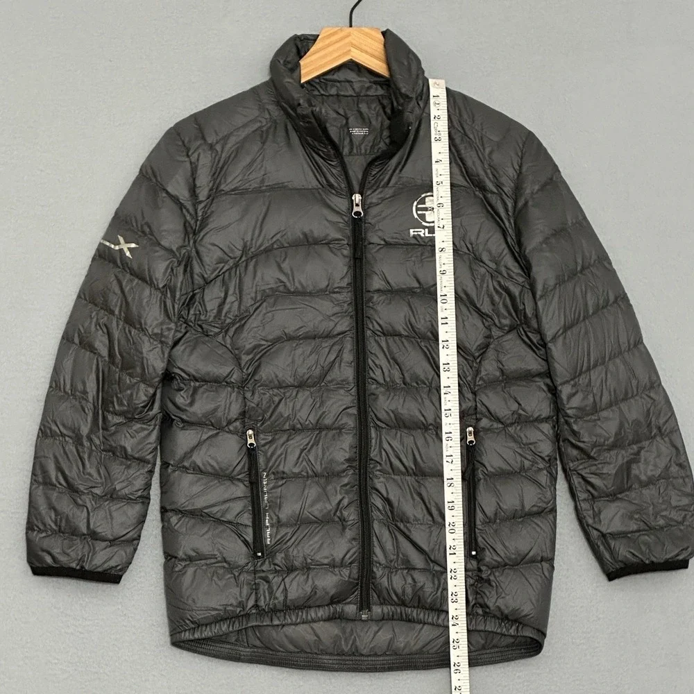RLX Ralph Lauren Boy Jacket M Gray Down Puffer Lightweight Packable Outdoors